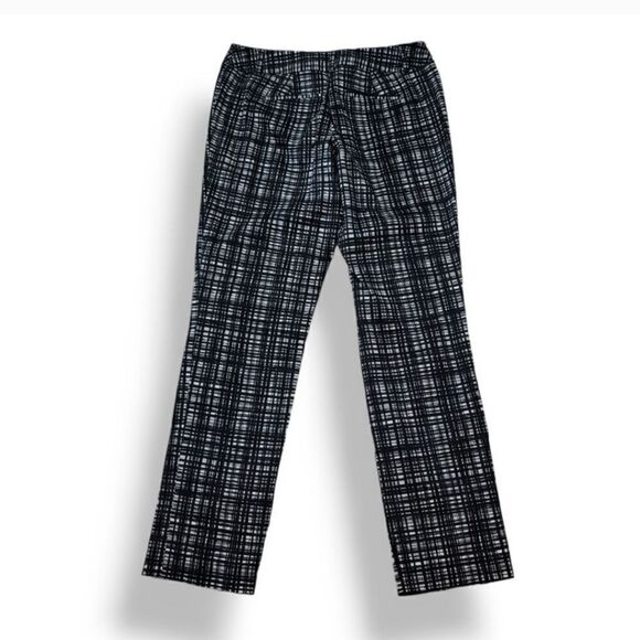 Apt 9 Modern Fit Striped Stretch Trousers in Black/White Size 2P - Picture 4 of 9